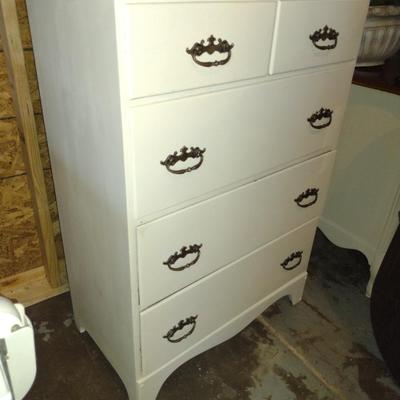 Painted Wooden Tall Dresser