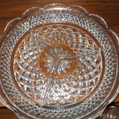 Fostoria 3part divided Dish