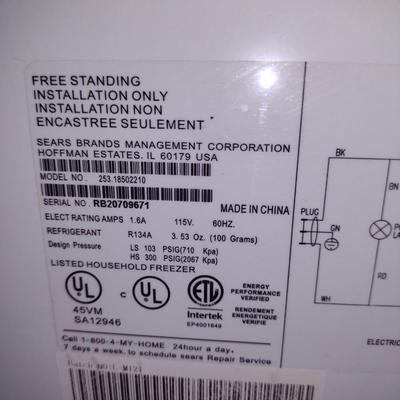 Kenmore Chest Freezer
