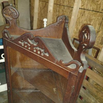 Vintage Wooden Corner Hutch