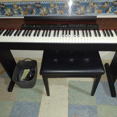 Yamaha Electronic Piano Model P-120 with Bench