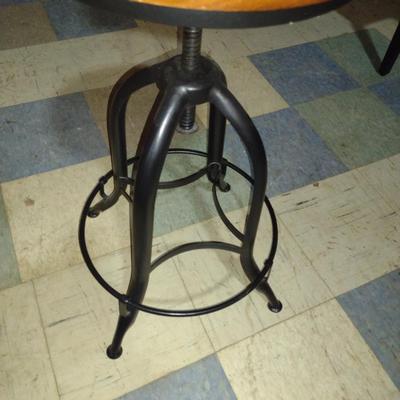 Metal and Wooden Stool