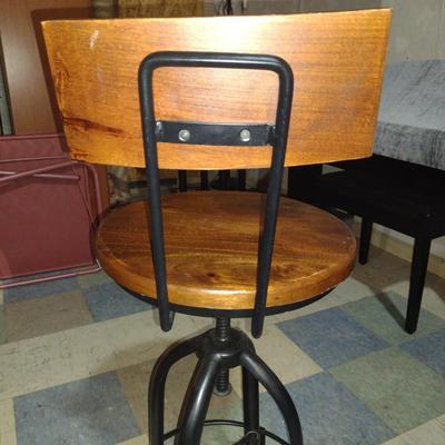 Metal and Wooden Stool