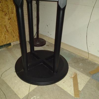 Round Dining Table- Metal Base and Faux Marble Top- Approx 41 1/2" in Diameter