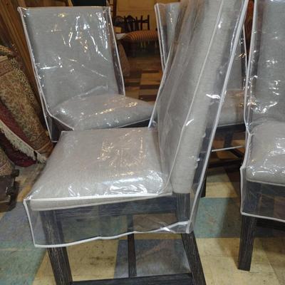 Set of Four Upholstered Dining Chairs