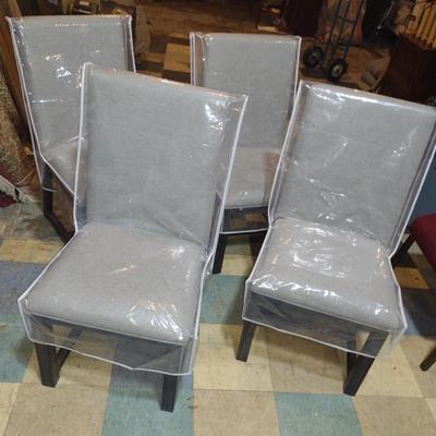 Set of Four Upholstered Dining Chairs