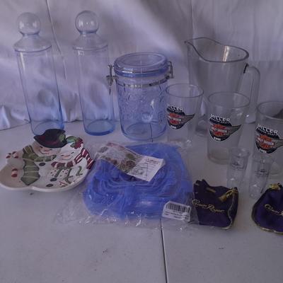 Kitchenware - Glass pitcher with Harley Glasses - Food storage bowl lids - Short glasses - and much more!
