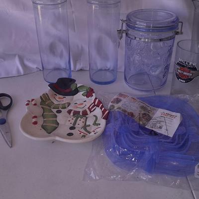 Kitchenware - Glass pitcher with Harley Glasses - Food storage bowl lids - Short glasses - and much more!