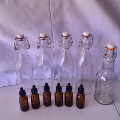 New glass bottles easy caps and new brown glass small dropper bottles