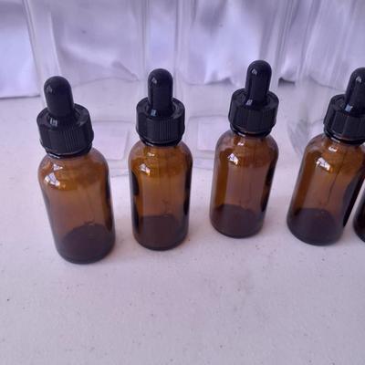 New glass bottles easy caps and new brown glass small dropper bottles