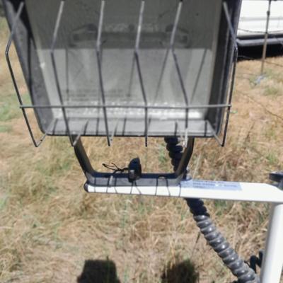 Double headed Tripod work light with storehorse folding sawhorse