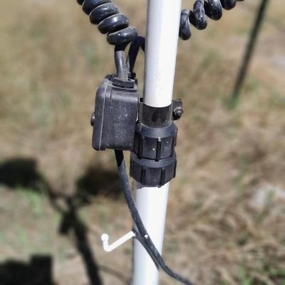 Double headed Tripod work light with storehorse folding sawhorse