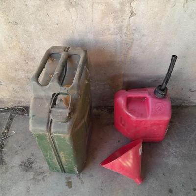 Gas can funnel and metal Jerry Can gas can (2 of 2)