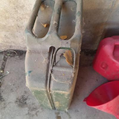 Gas can funnel and metal Jerry Can gas can (2 of 2)