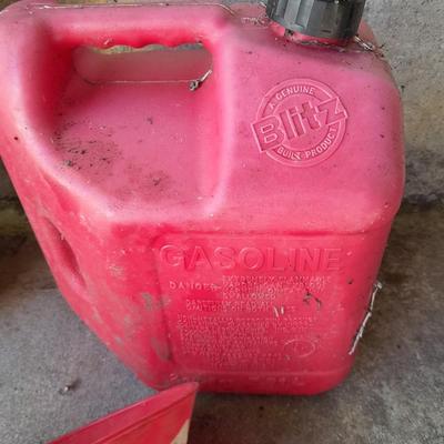 Gas can funnel and metal Jerry Can gas can (2 of 2)