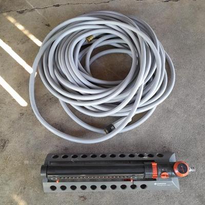 Garden hose and Large sprinkler
