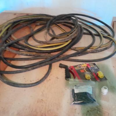 Garden hose - Spray nozzle - Sprinkler - and hose connectors