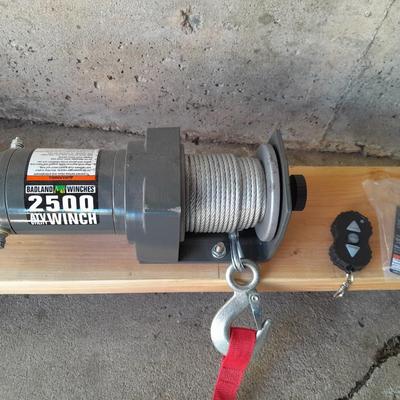 Badland Winches ATV Utility 2500 Winch with remote control
