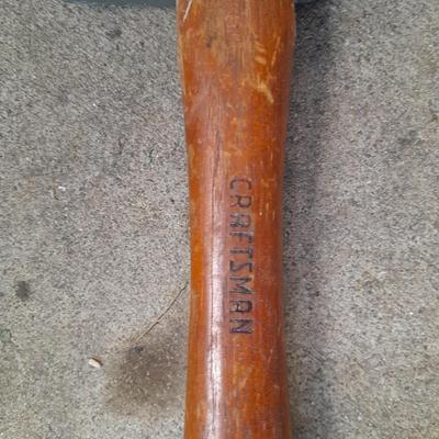 Fiberglass handled shovel - Small sledgehammer - and a crowbar
