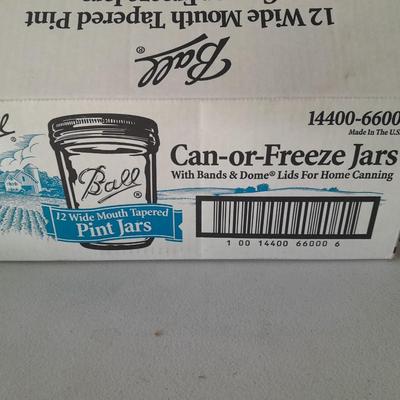 New Ball canning jars 12 wide mouth tapered Pint jars