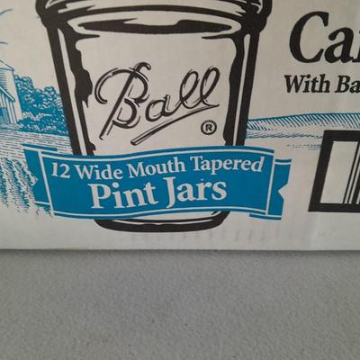 New Ball canning jars 12 wide mouth tapered Pint jars