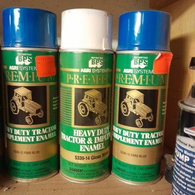 Heavy duty tractor & Implement enamel spray paint and other chemicals