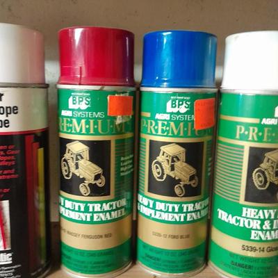 Heavy duty tractor & Implement enamel spray paint and other chemicals