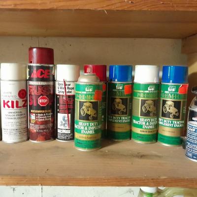 Heavy duty tractor & Implement enamel spray paint and other chemicals