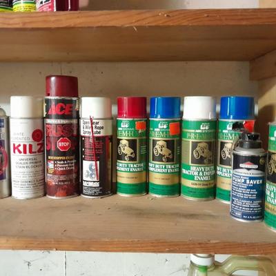 Heavy duty tractor & Implement enamel spray paint and other chemicals