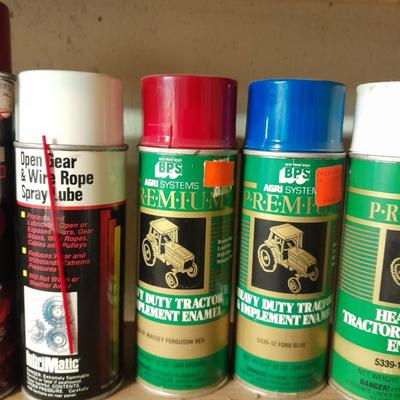 Heavy duty tractor & Implement enamel spray paint and other chemicals