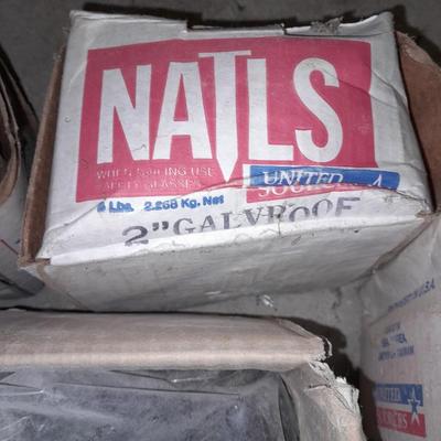 Boxes of nails and a large box of screws - Rebuild - Remodel your home!