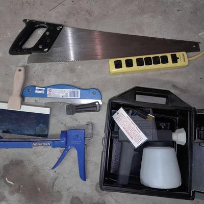 Airless paint sprayer - hand saw - and other home repair tools