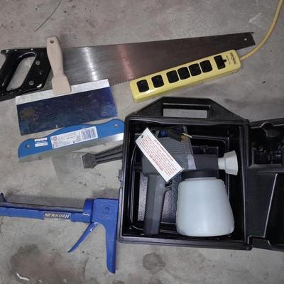 Airless paint sprayer - hand saw - and other home repair tools