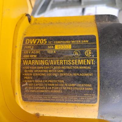 Nice Dewalt DW705 Compound Miter saw