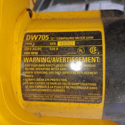 Nice Dewalt DW705 Compound Miter saw