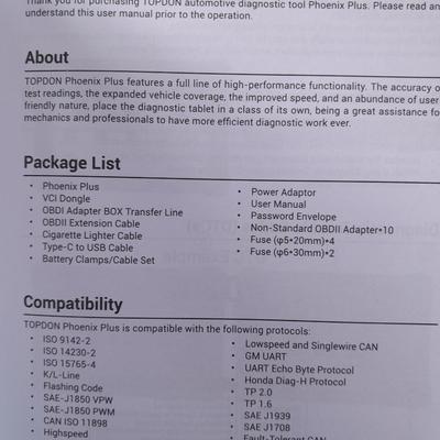 Brand new TOPDON Phoenix Plus Professional Diagnostic tool with molded case