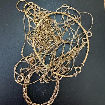 Group of broken & bent jewelry