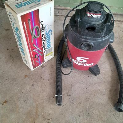 6 -Gallon Shop Vac with Simon vacuum attachments
