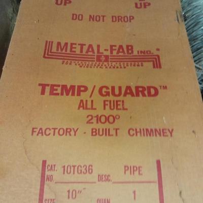 Brand new Metal - Fab Temp/Guard Al fuel factory-built chimney