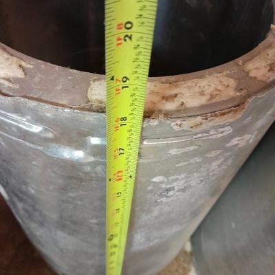 Two pieces of metal fab chimney