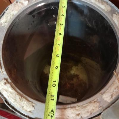 Two pieces of metal fab chimney