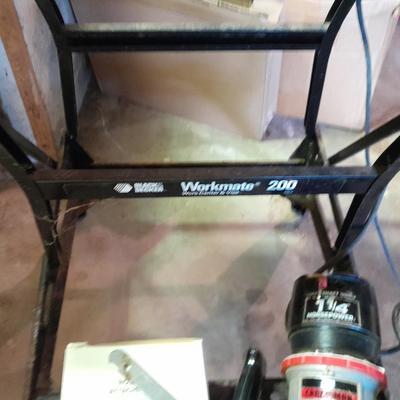 Workmate 200 work bench with Craftsman 1 1/4 horsepower Router