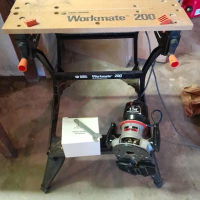 Workmate 200 work bench with Craftsman 1 1/4 horsepower Router