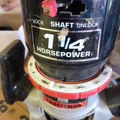 Workmate 200 work bench with Craftsman 1 1/4 horsepower Router