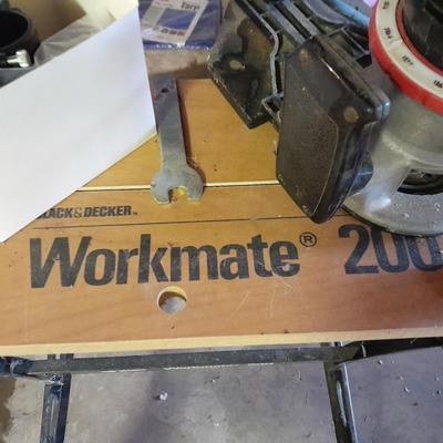 Workmate 200 work bench with Craftsman 1 1/4 horsepower Router
