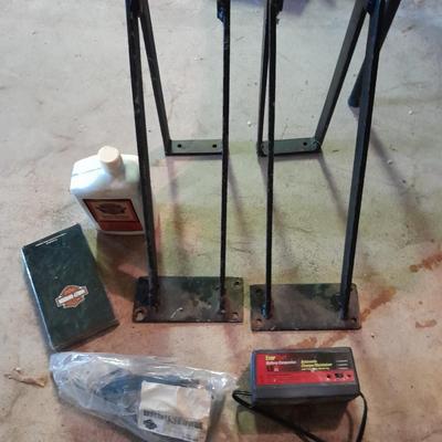 Motorcycle stands - Ever start motorcycle battery charger - Harley Chain case lubricant and more