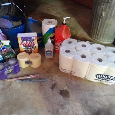 Cleaning chemicals = Quilted Northern Toilet paper - Candles - and more