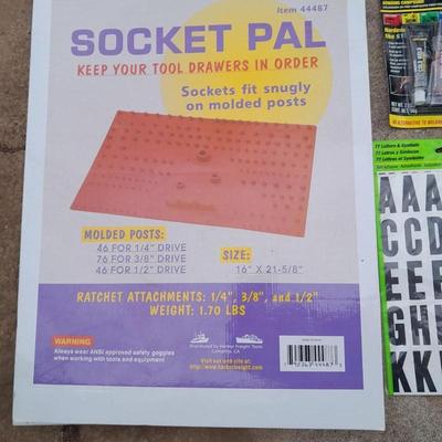 Socket Pal organizer - Tool box drawer liner - Cotter pin assortment - Rubber knee pads