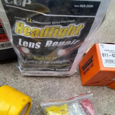 Automotive necessities - Timing light - LED Headlights - Oil recycle bottle -lug nuts and much more