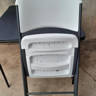 Card table and folding chair